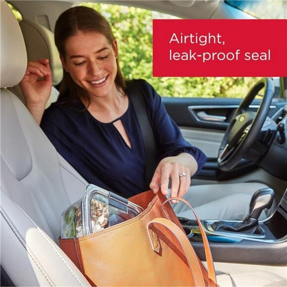 Airtight Leakproof Food Storage Containers Set with Lids for Meal Prep Lunch - Picture 4 of 7